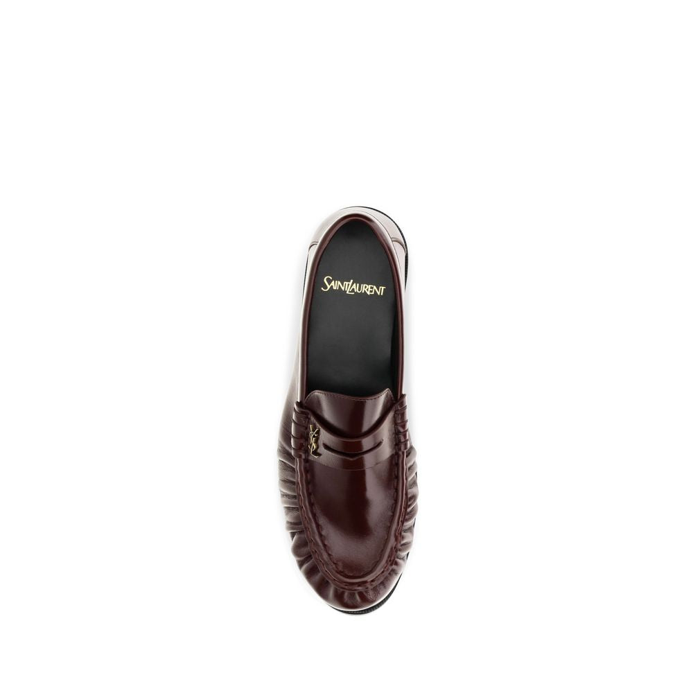 Saint Laurent Bordeaux Lamb Ovis Aries Aries Slip-On Loafers Saint Laurent