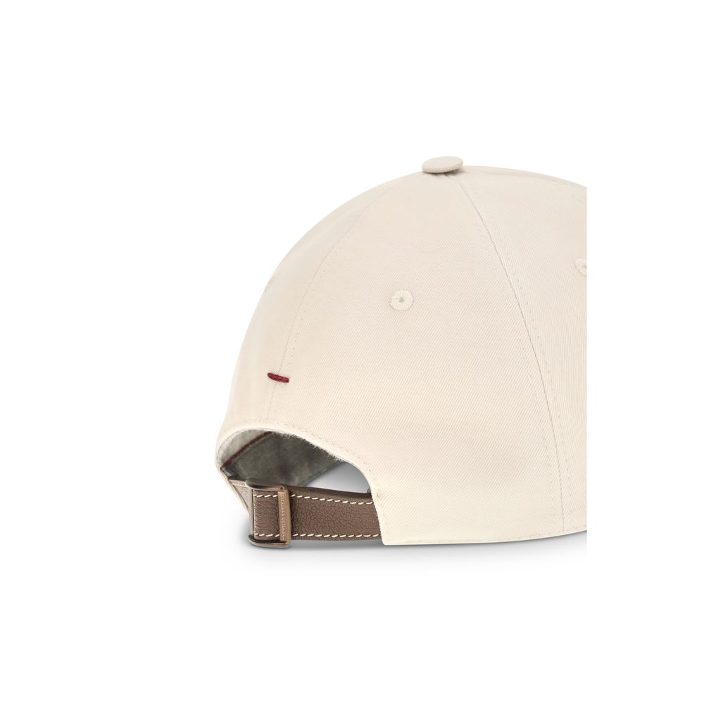 Brunello Cucinelli Beige Cotton Cap (Baseball Hat) Brunello Cucinelli