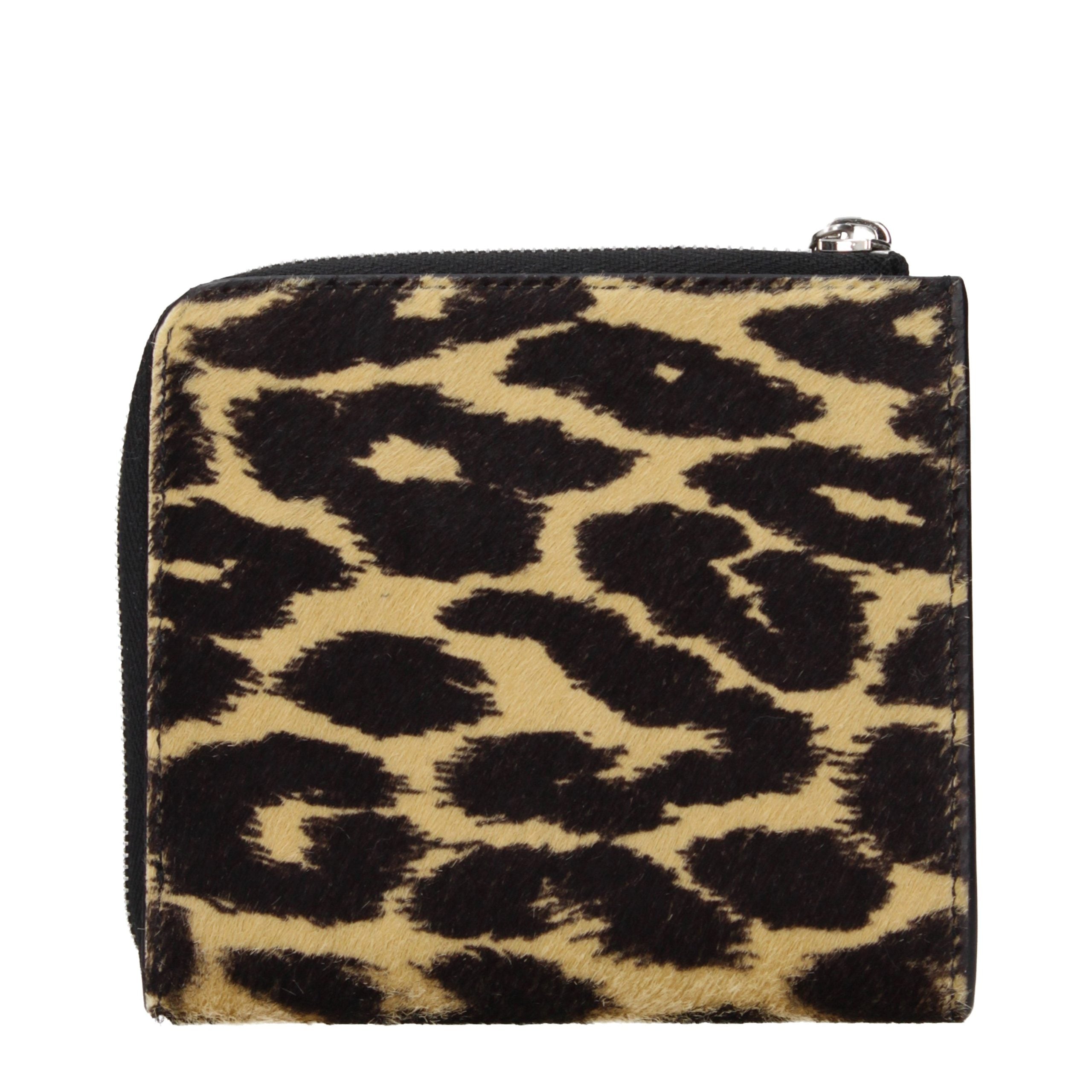 Jil Sander Beige Horsehair Wallet Jil Sander
