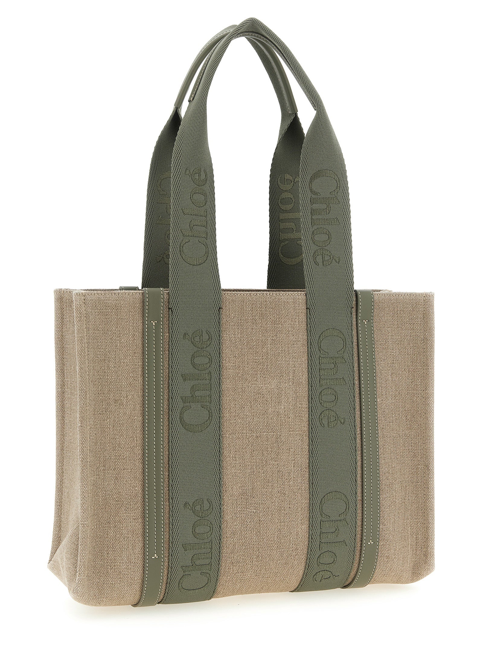 Chloé Bicolor Linen Tote Bag Chloé