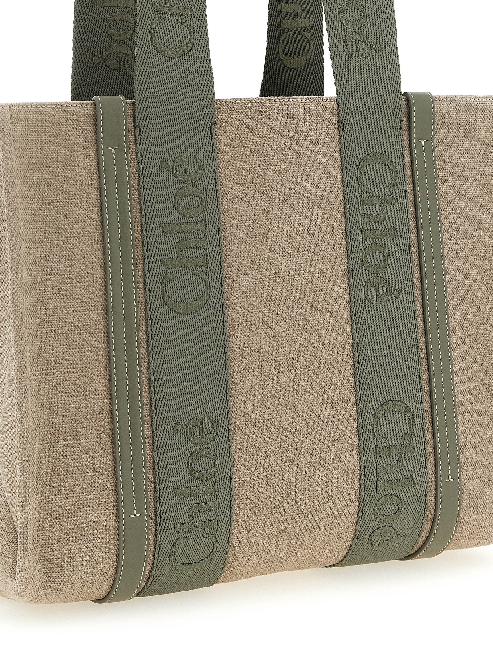 Chloé Bicolor Linen Tote Bag Chloé