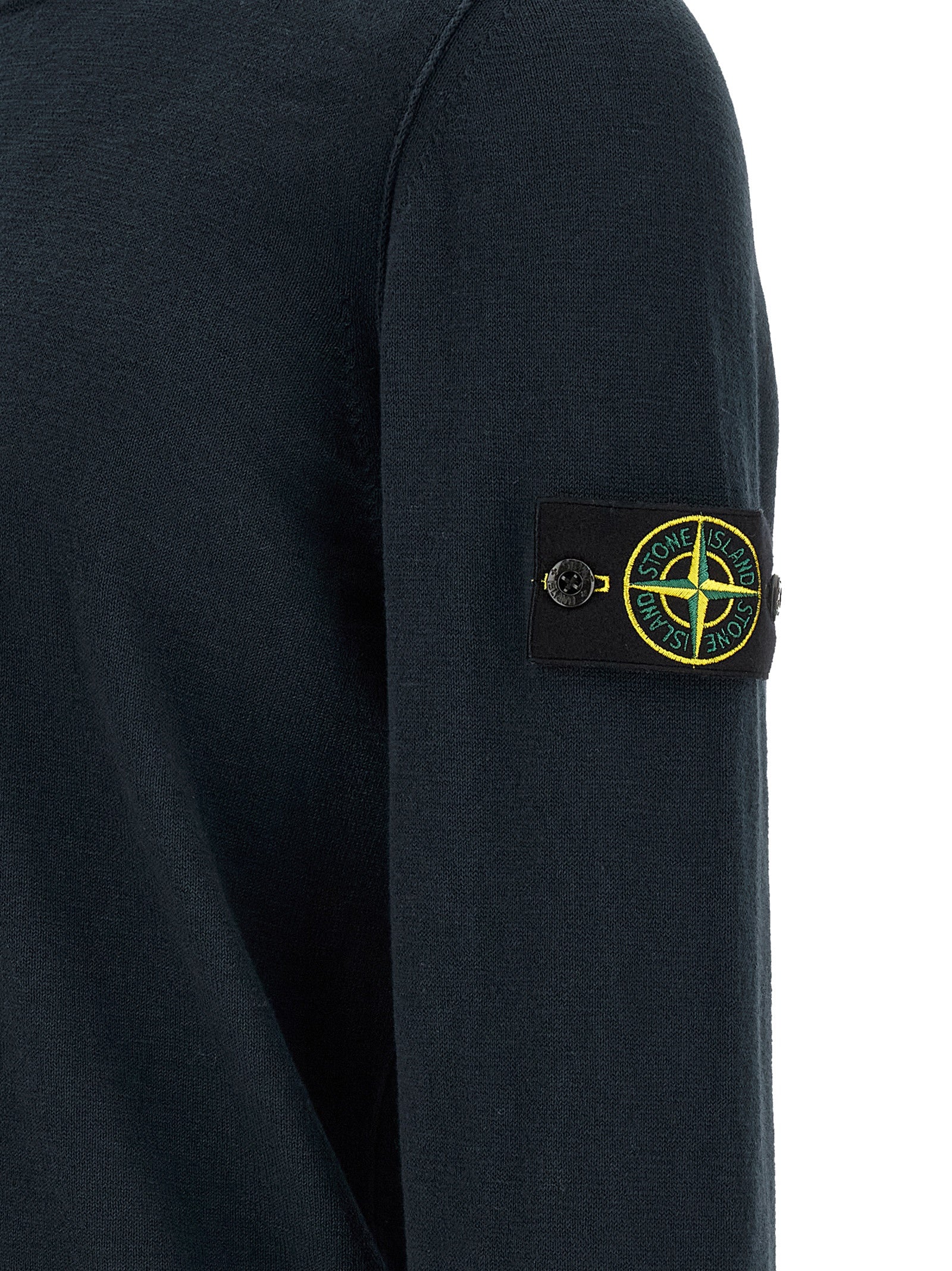 Stone Island Blue Cotton Cardigan Stone Island