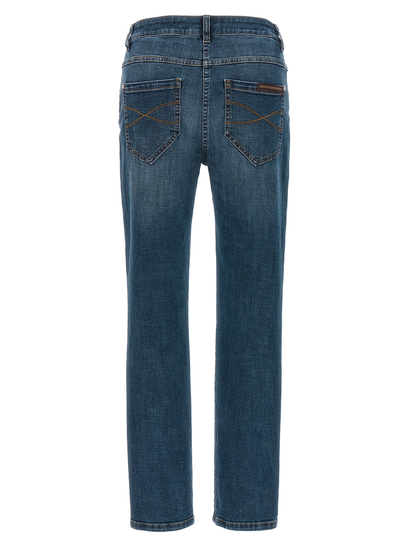Brunello Cucinelli Blue Cotton Straight-Leg Jeans Brunello Cucinelli
