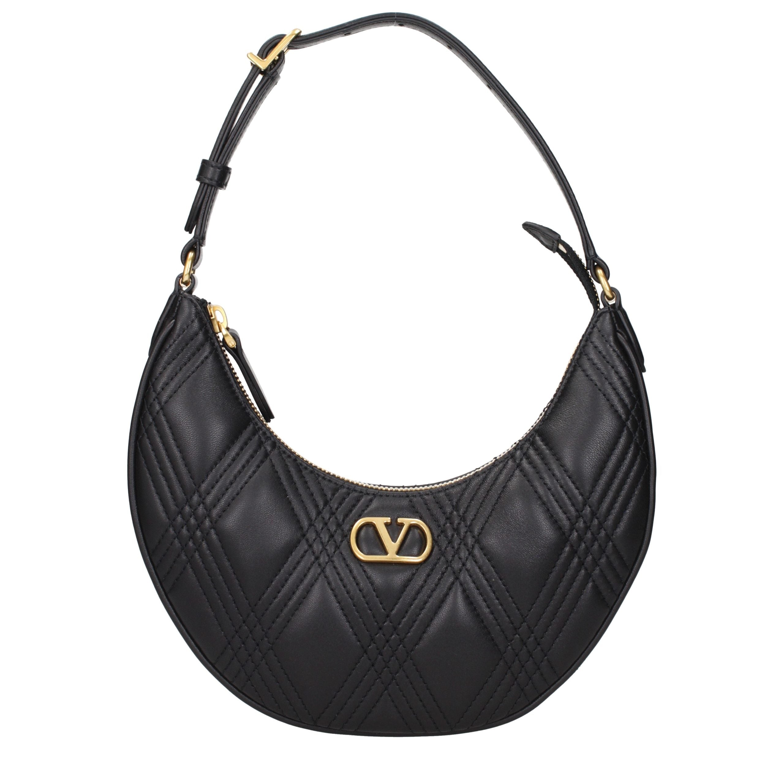 Valentino Garavani Black Leather Shoulder Bag Valentino Garavani