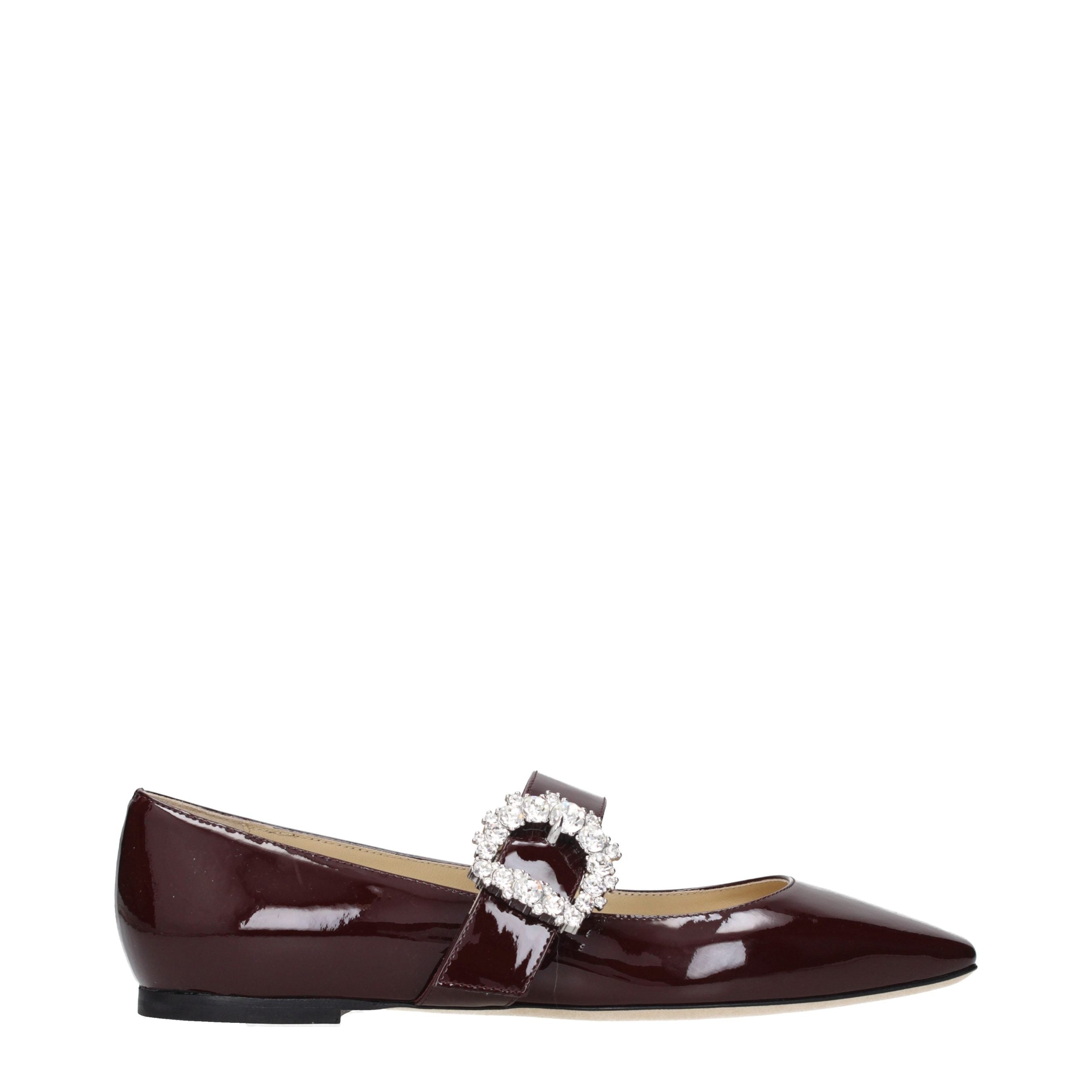 Jimmy Choo Red Leather Ballet Flats Jimmy Choo