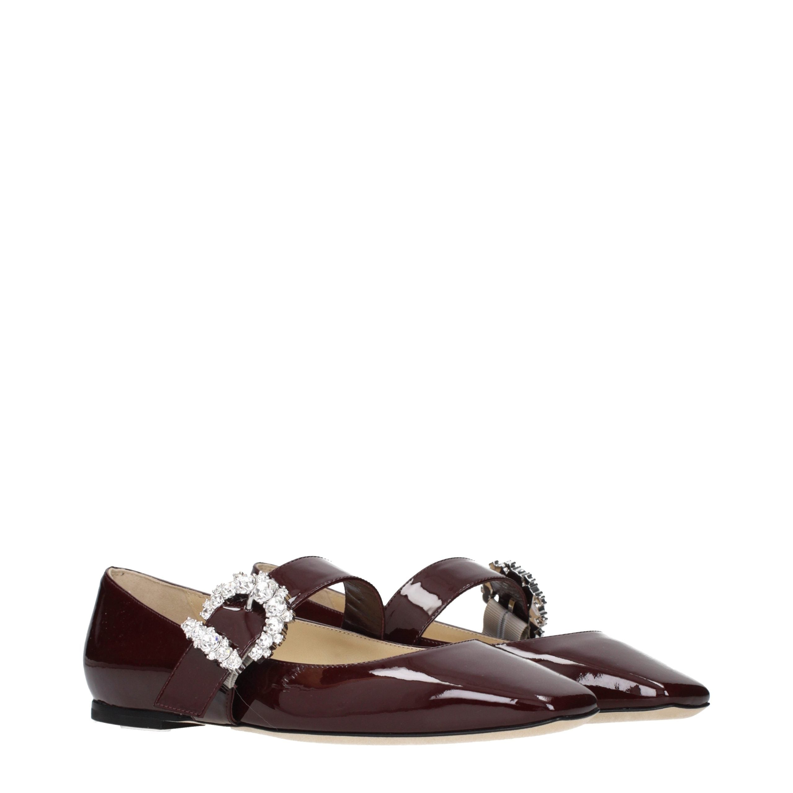 Jimmy Choo Red Leather Ballet Flats Jimmy Choo