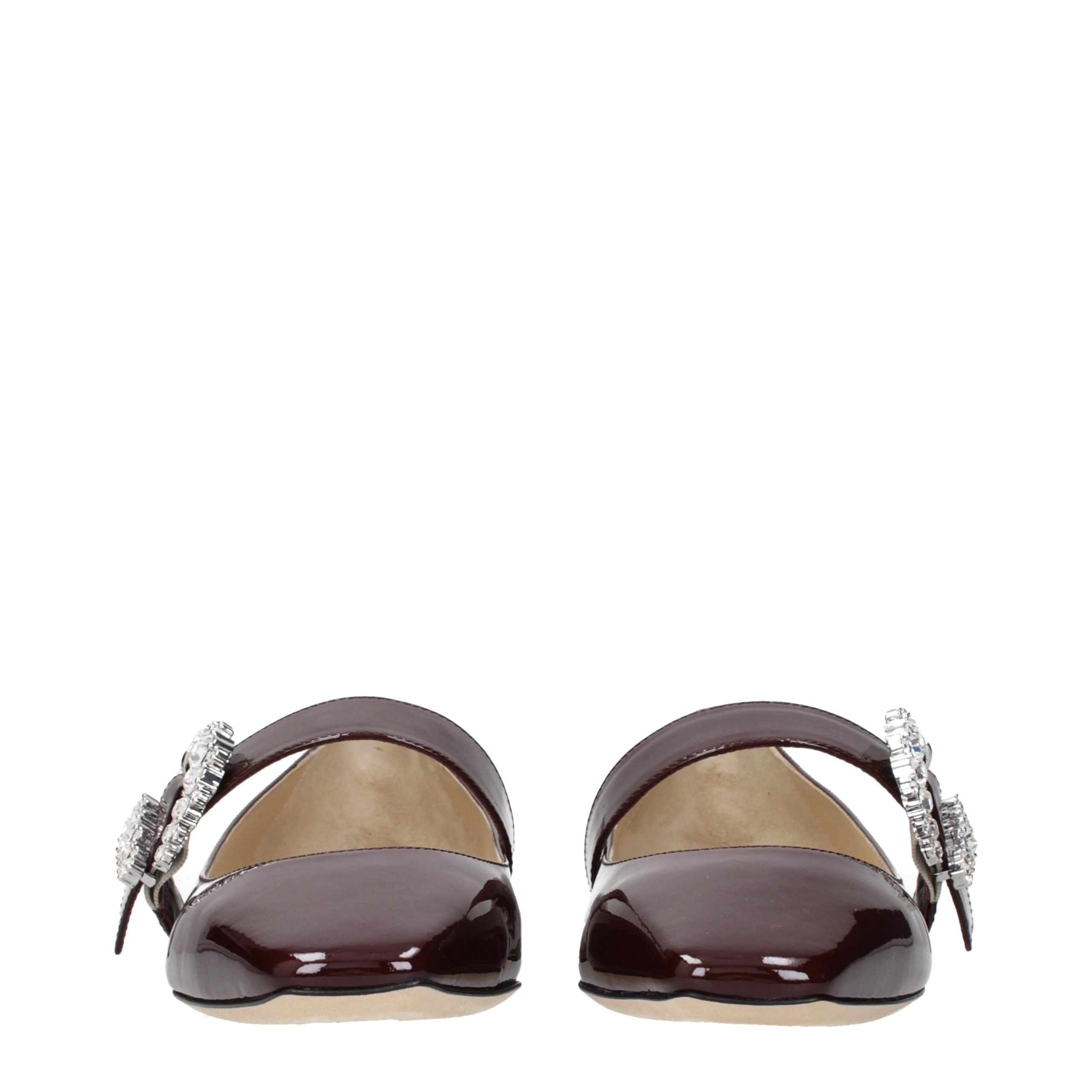 Jimmy Choo Red Leather Ballet Flats Jimmy Choo