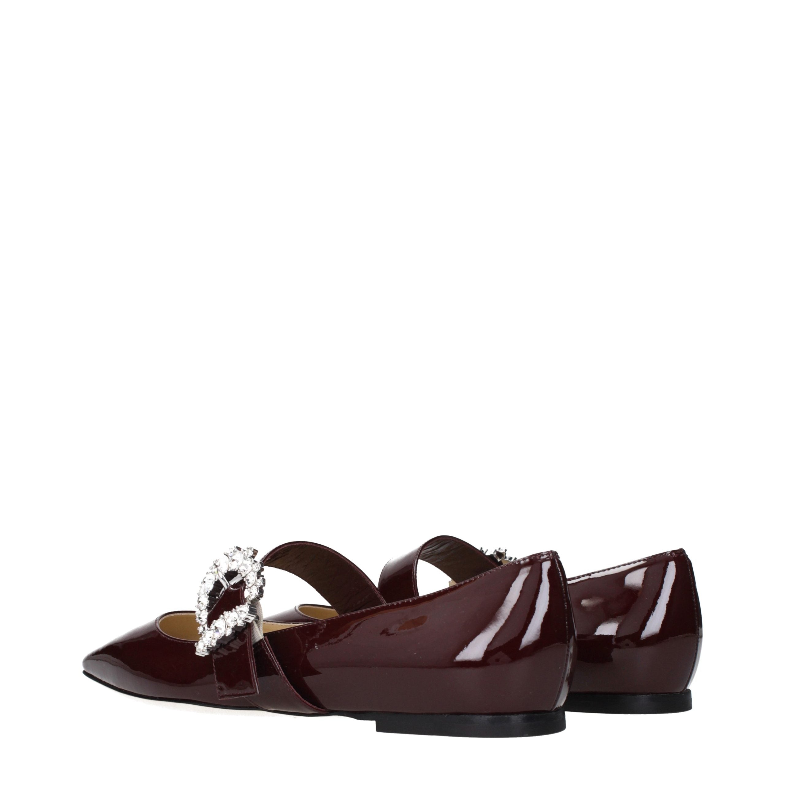 Jimmy Choo Red Leather Ballet Flats Jimmy Choo