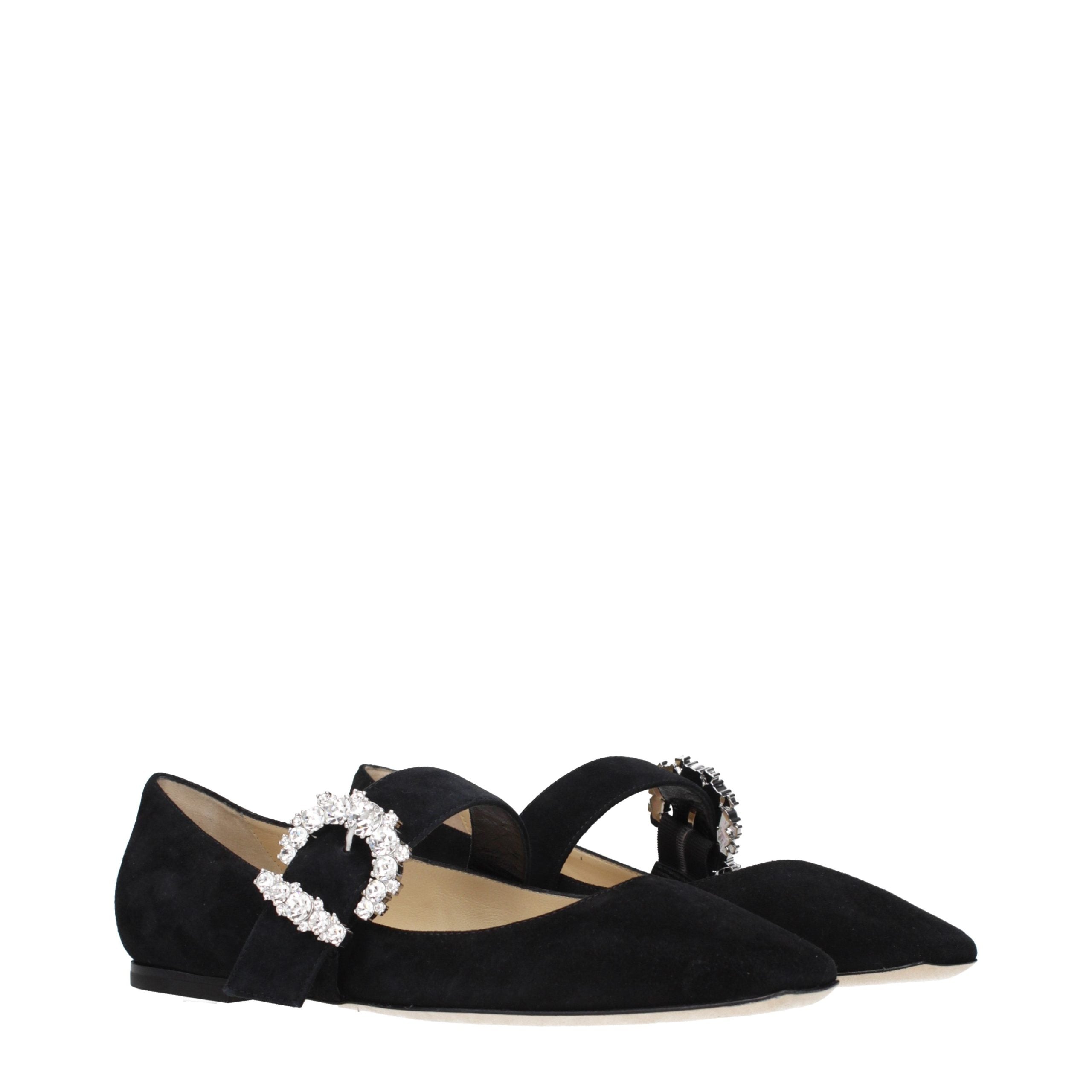 Jimmy Choo Black Leather Ballet Flats Jimmy Choo
