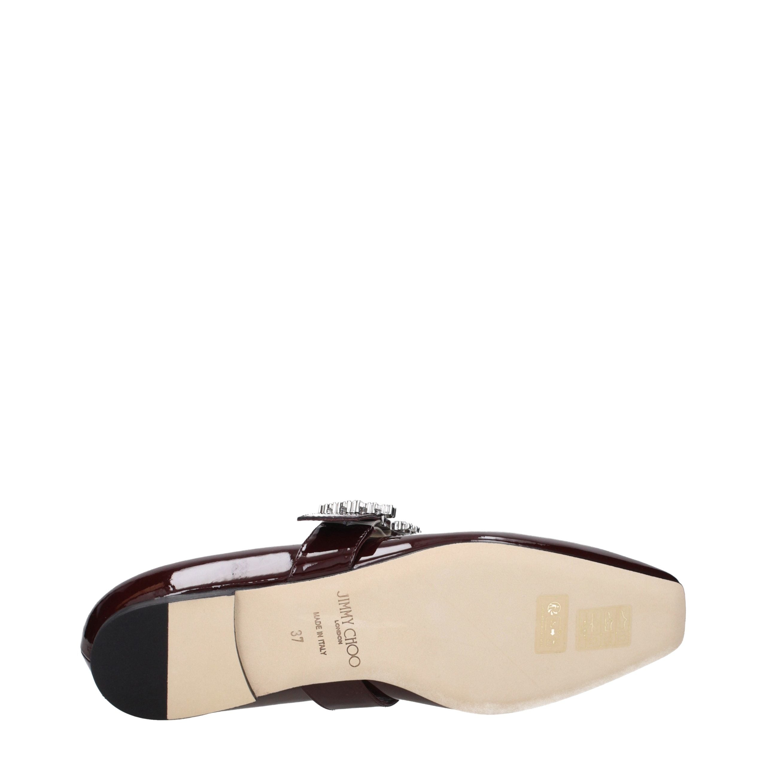Jimmy Choo Red Leather Ballet Flats Jimmy Choo