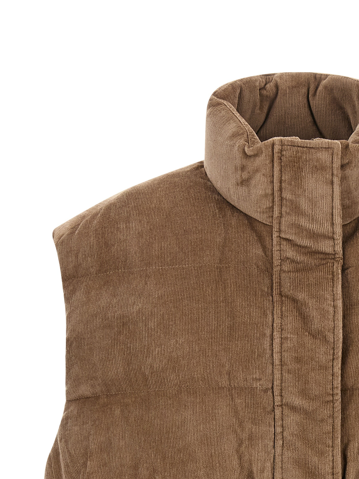 Brunello Cucinelli Beige Viscose Sleeveless Jacket Brunello Cucinelli