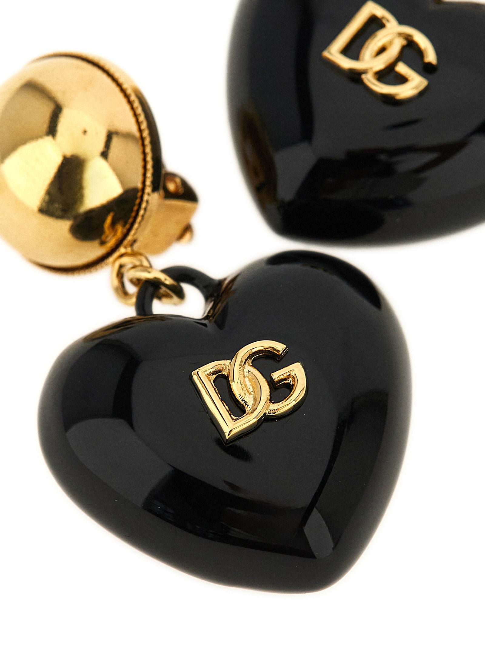 Dolce & Gabbana Black Brass Earrings Dolce & Gabbana
