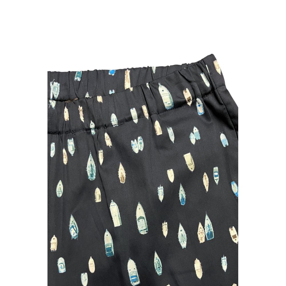 Trussardi Blue Cotton Women Pants Trussardi