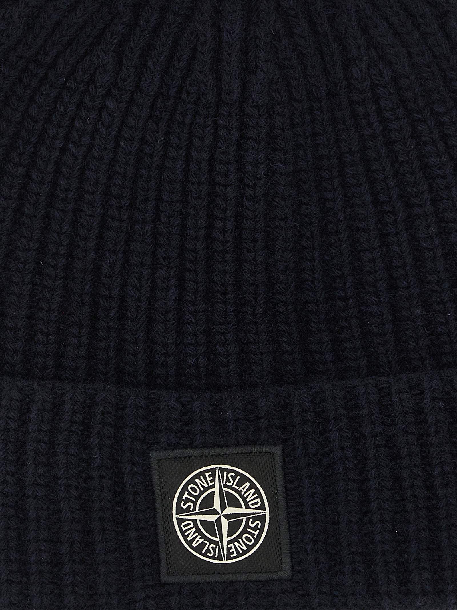 Stone Island Blue Virgin Wool Beanie Stone Island