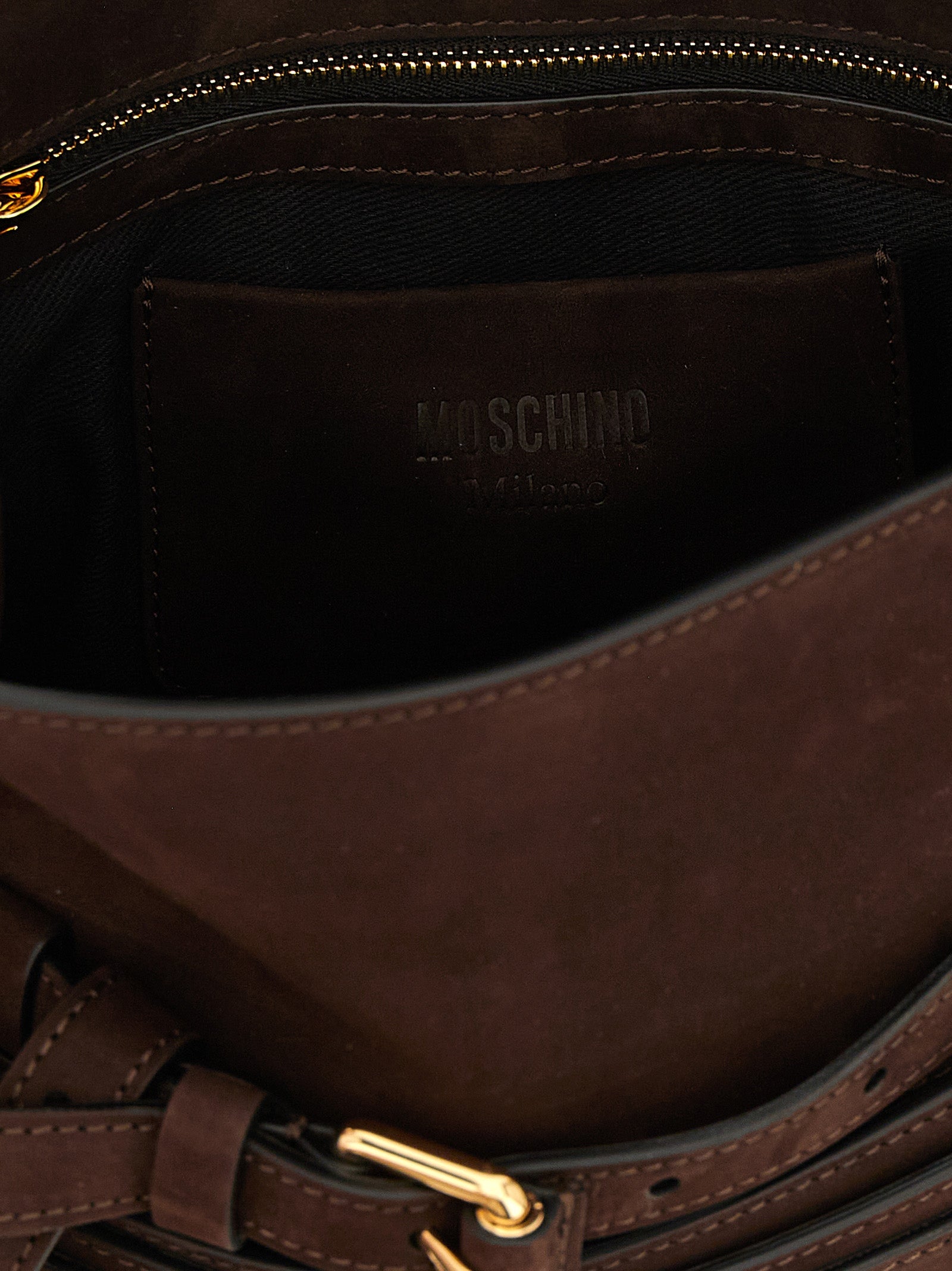 Moschino Brown Calfskin Handbag Moschino