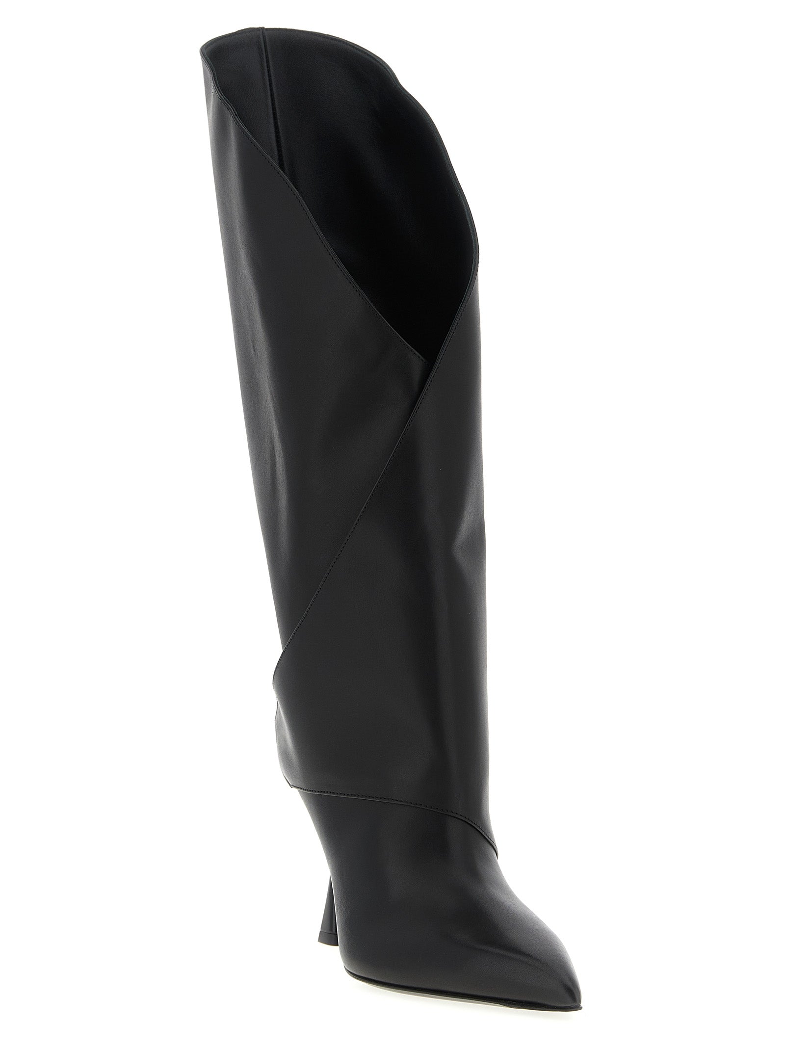 Balmain Black Calfskin Over The Knee Balmain