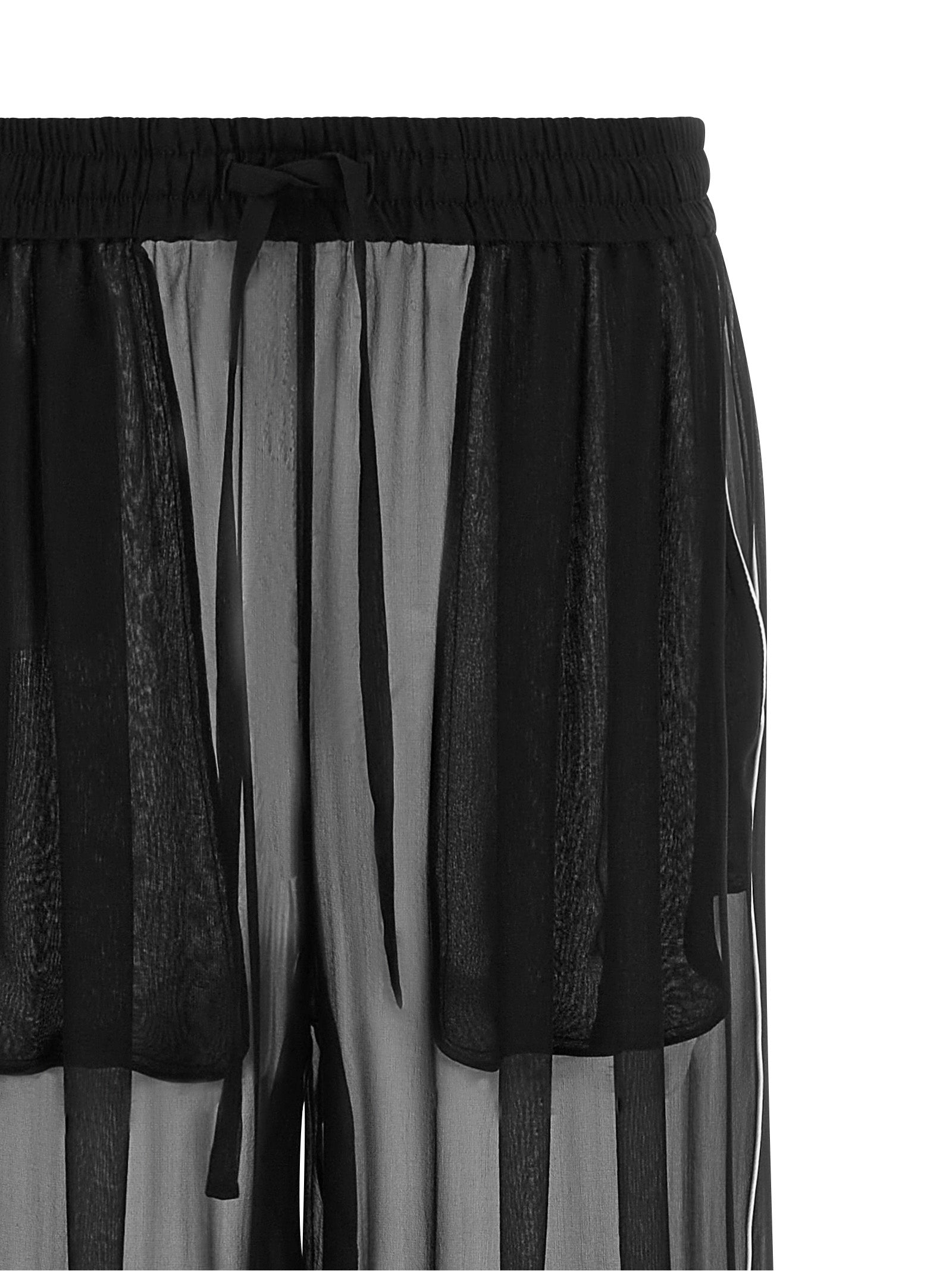 Dolce & Gabbana Black Silk Casual Pants Dolce & Gabbana