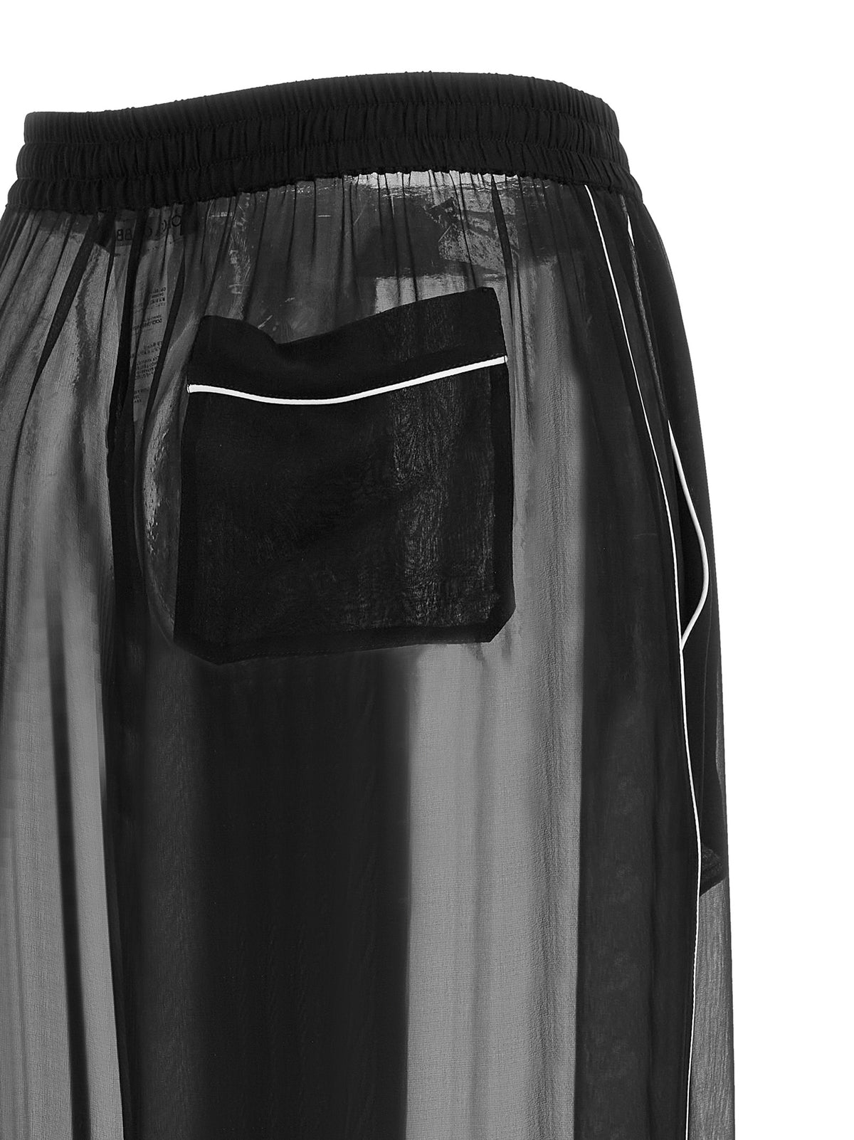 Dolce & Gabbana Black Silk Casual Pants Dolce & Gabbana