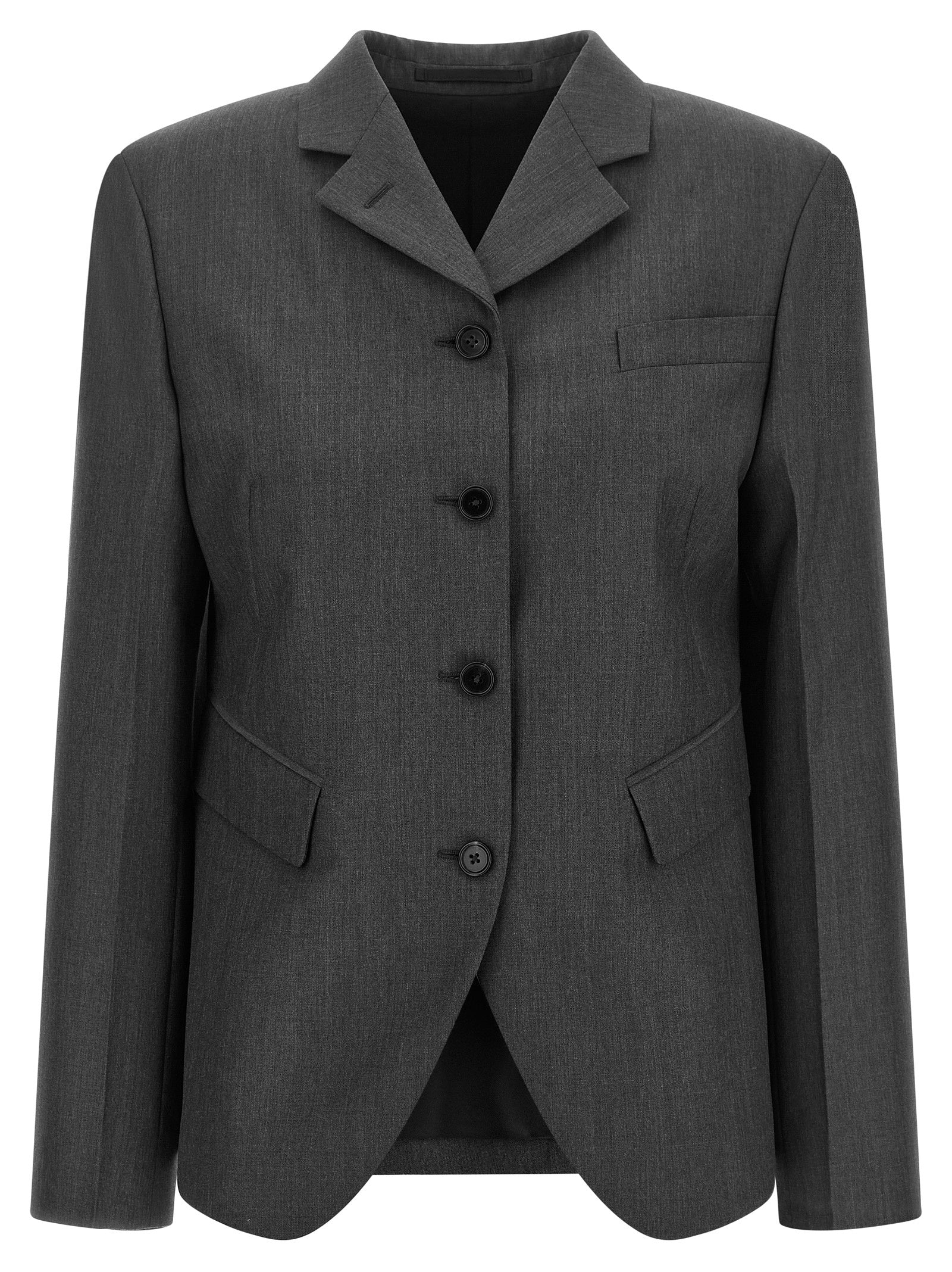 Jil Sander Gray Wool Blazer Jil Sander
