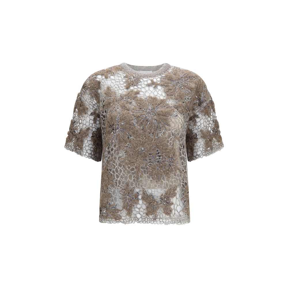 Brunello Cucinelli Beige Mohair Pattern Shirt Brunello Cucinelli