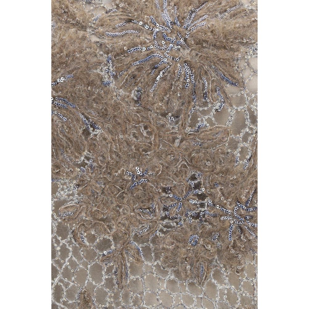 Brunello Cucinelli Beige Mohair Pattern Shirt Brunello Cucinelli