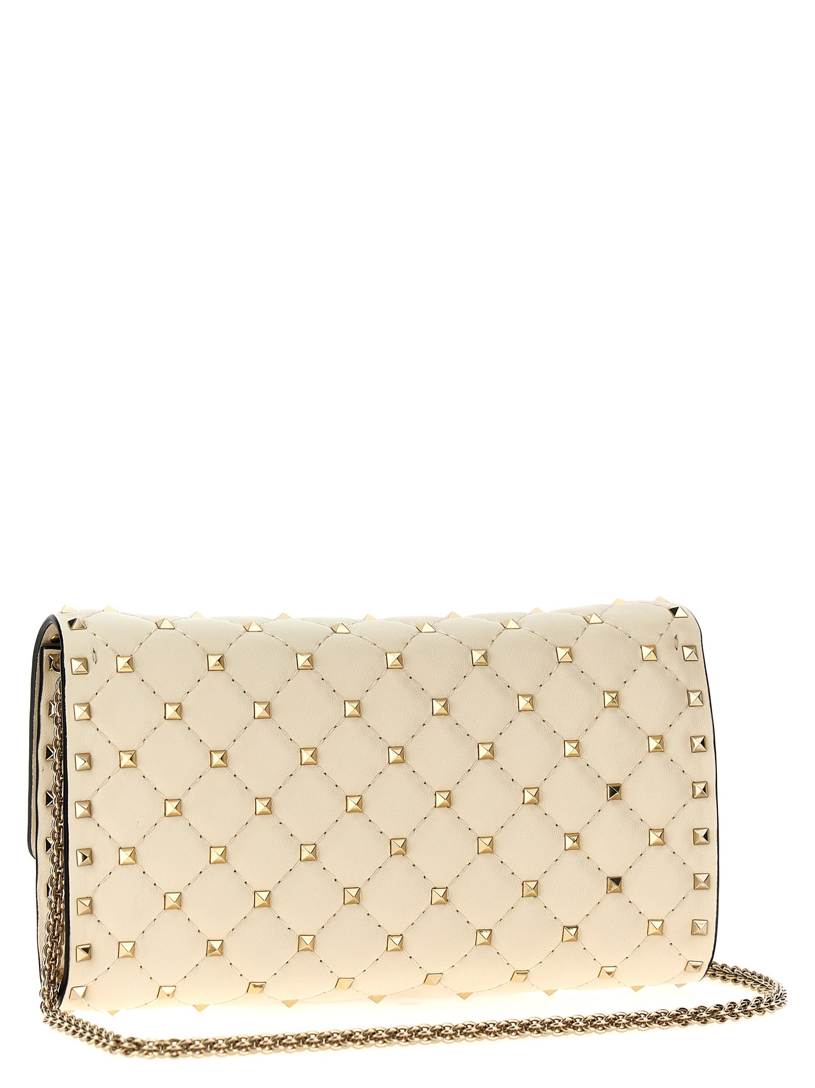 Valentino Garavani White Lamb Leather Shoulder Bag Valentino Garavani