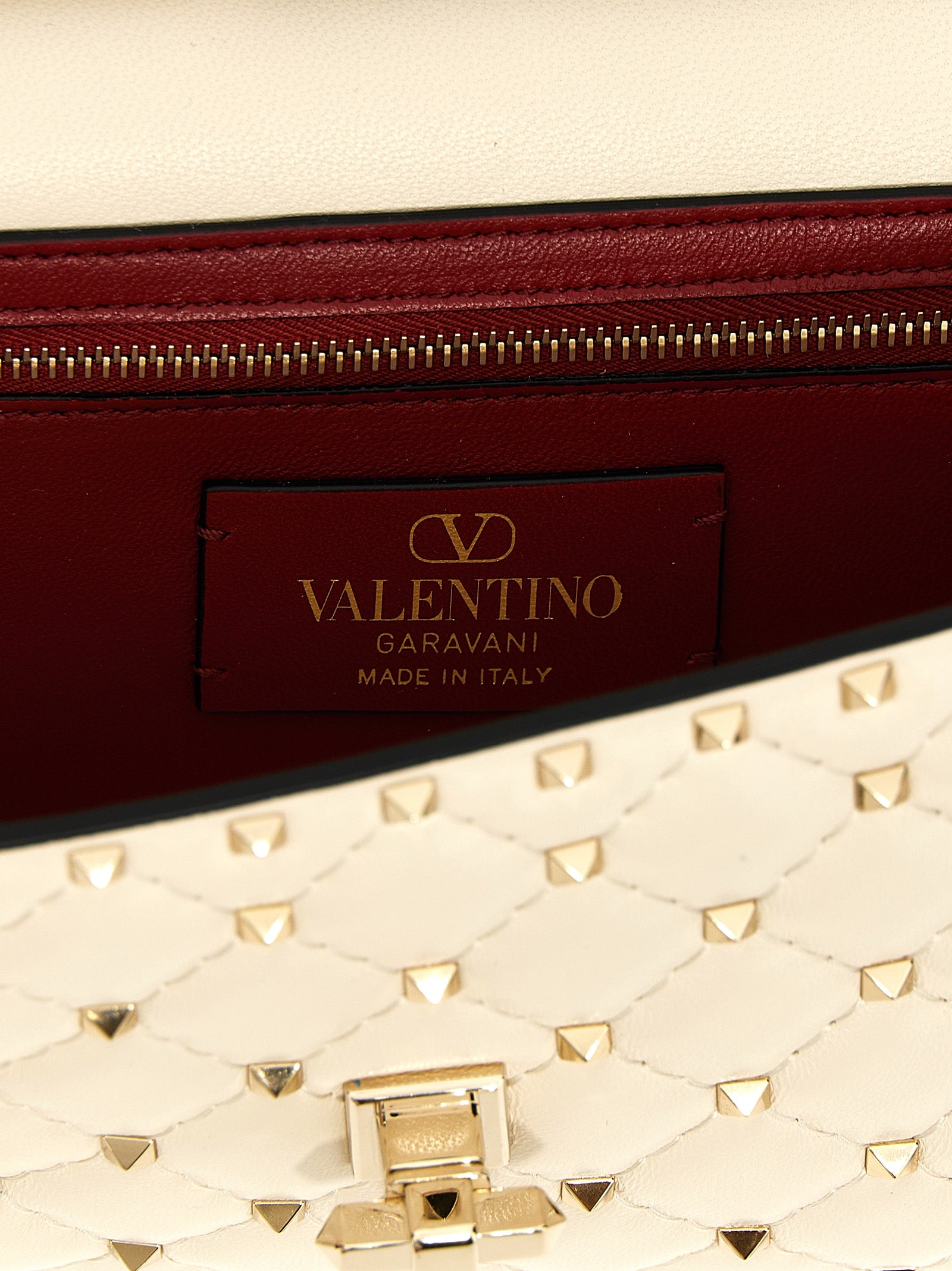 Valentino Garavani White Lamb Leather Shoulder Bag Valentino Garavani