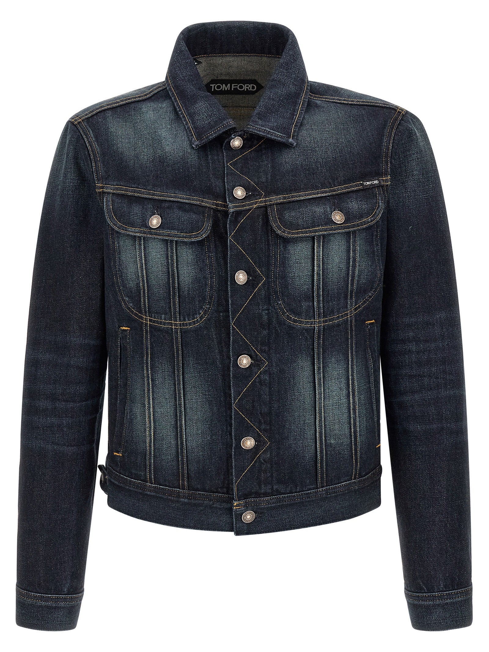 Tom Ford Blue Cotton Denim Jacket Tom Ford