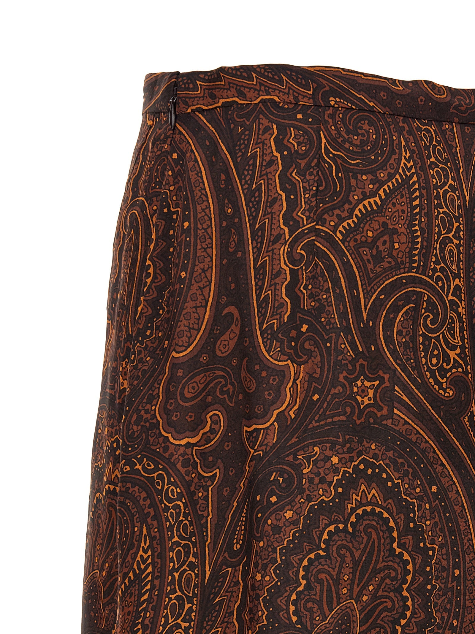 Etro Brown Silk Mini Skirt Etro