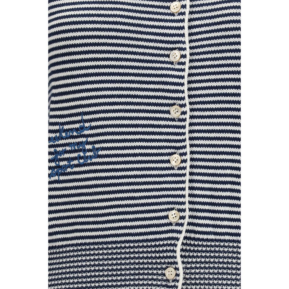 Max Mara Blue Cotton Cardigan Max Mara