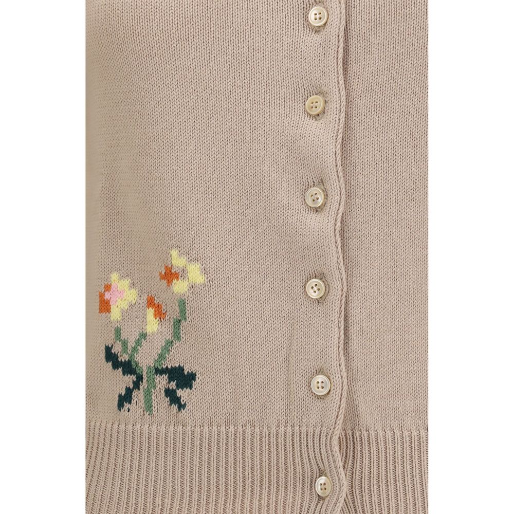 Max Mara Beige Cotton Cardigan Max Mara