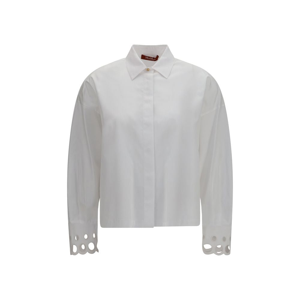 Max Mara White Cotton Dress Shirt Max Mara