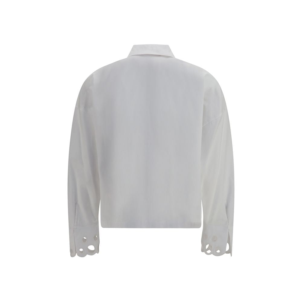 Max Mara White Cotton Dress Shirt Max Mara