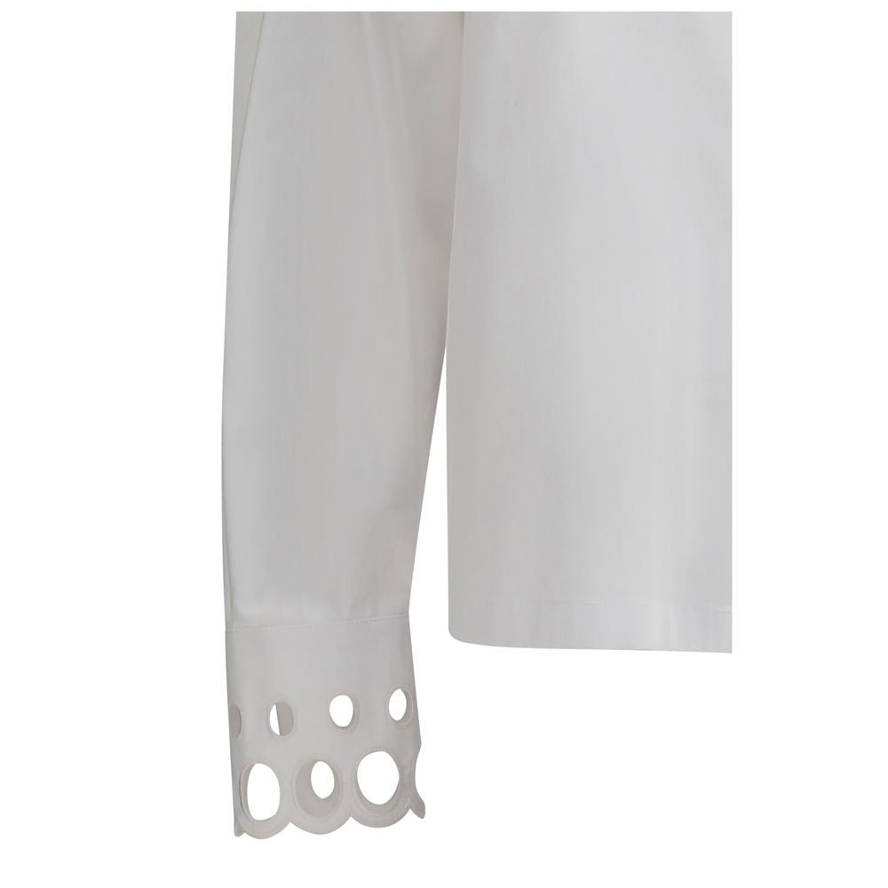 Max Mara White Cotton Dress Shirt Max Mara