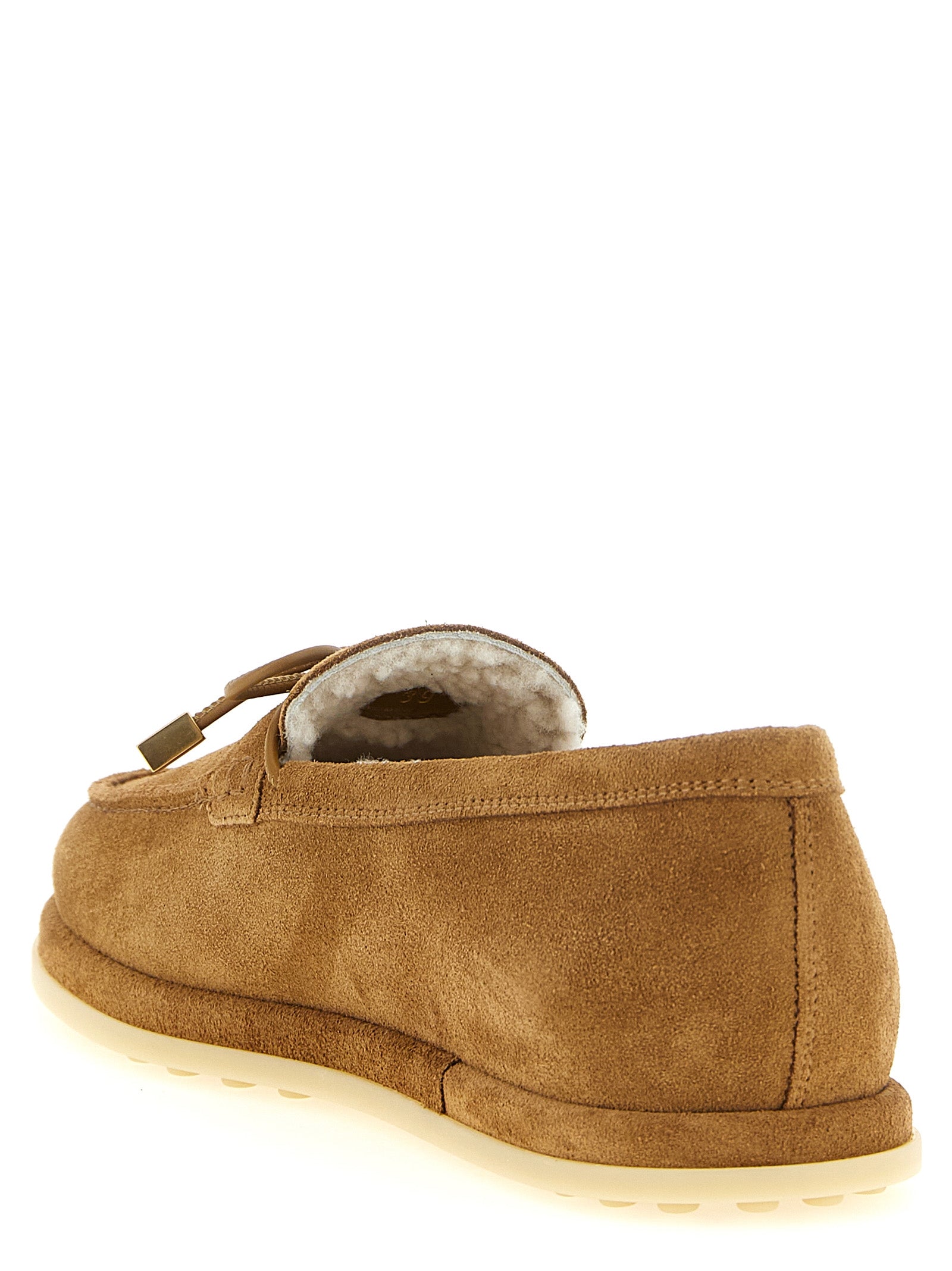 Tod's Beige Calfskin Slip-On Loafers Tod's