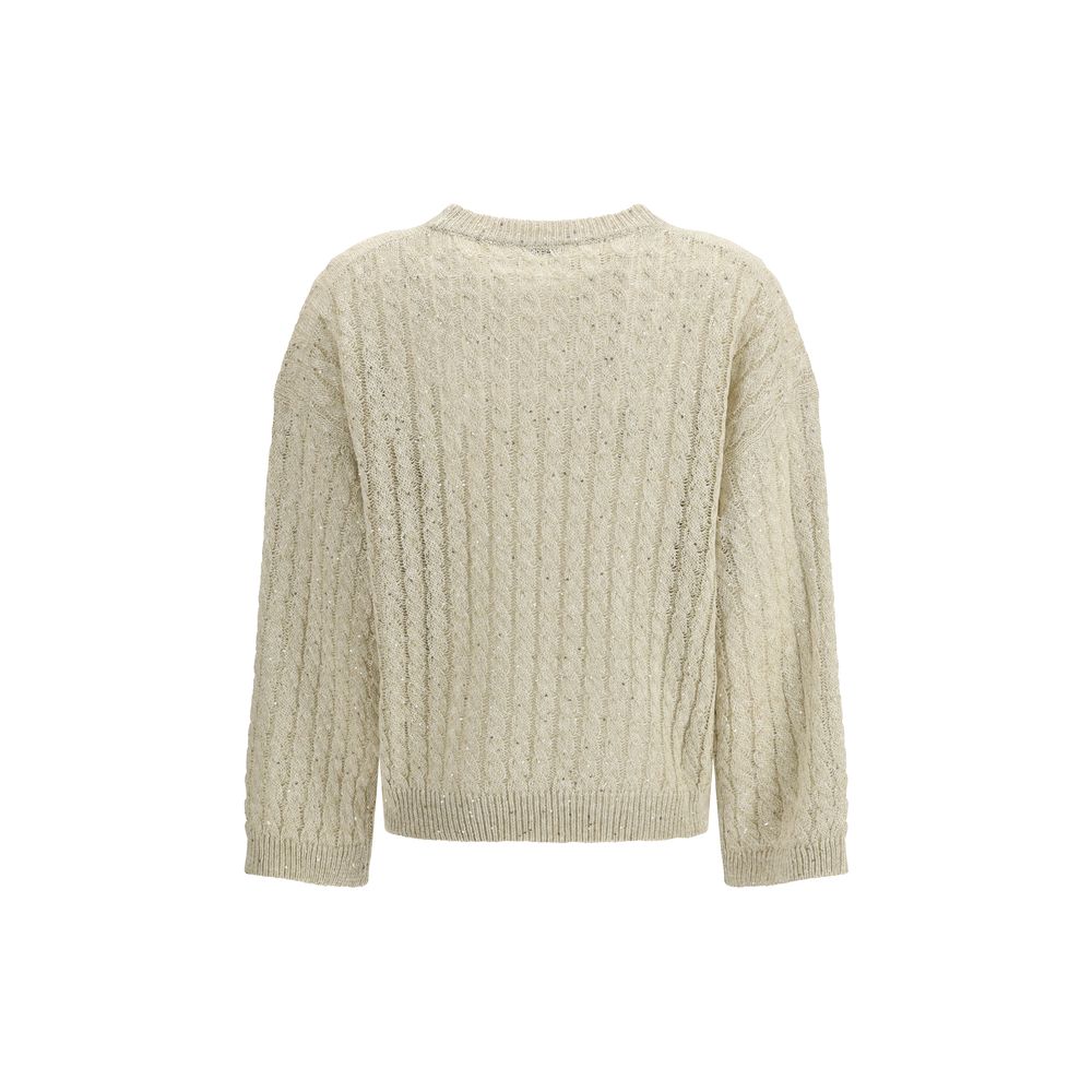 Brunello Cucinelli Beige Linen Sweatshirt Brunello Cucinelli