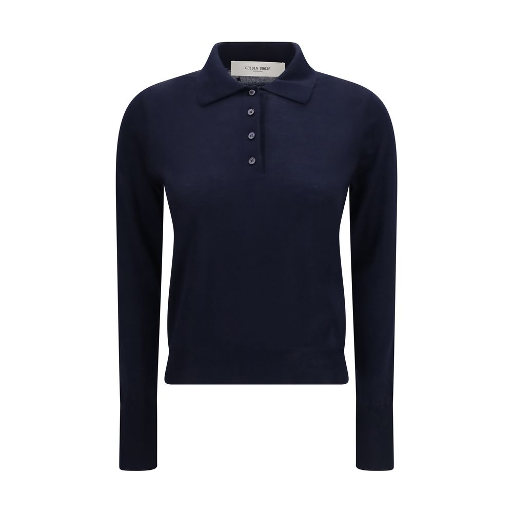Golden Goose Blue Wool Oves Aries Dress Shirt Golden Goose