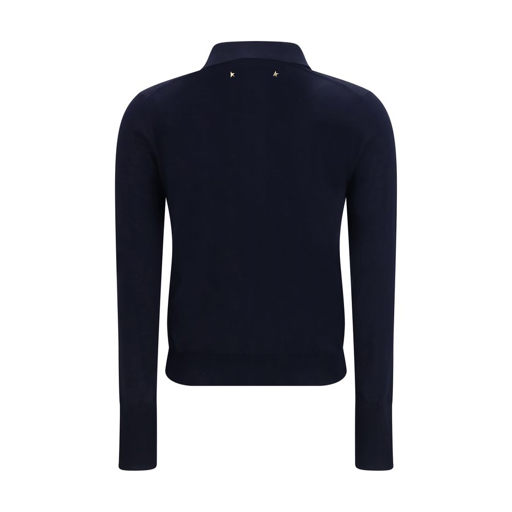 Golden Goose Blue Wool Oves Aries Dress Shirt Golden Goose