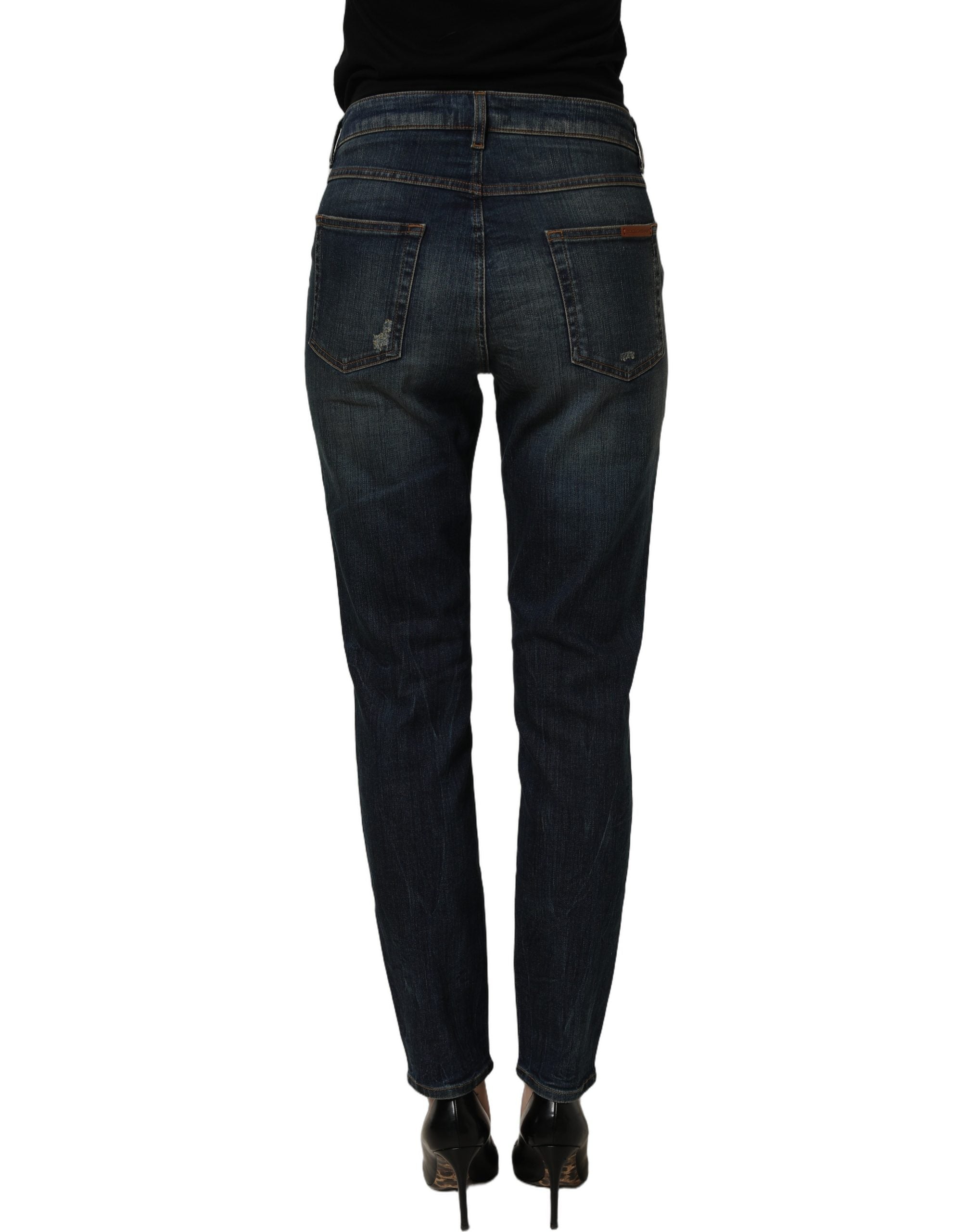 Dolce & Gabbana Blue Cotton Stretch Skinny Denim Jeans Dolce & Gabbana