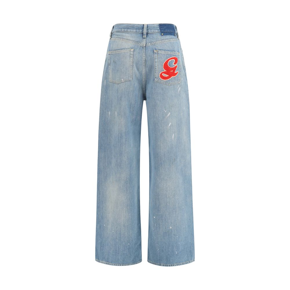 Golden Goose Blue Cotton Boyfriend Jeans Golden Goose