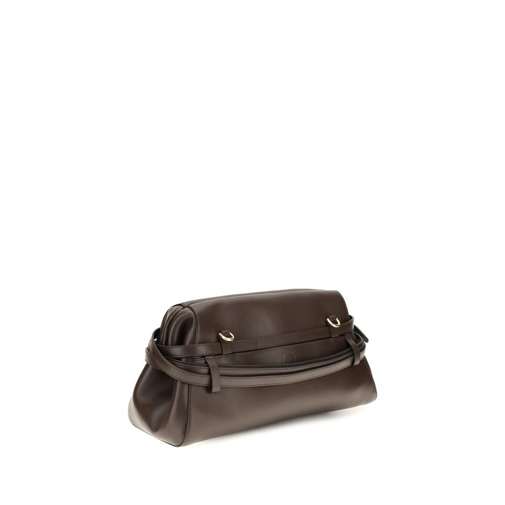 Moschino Brown Goatskin Shoulder Bag Moschino