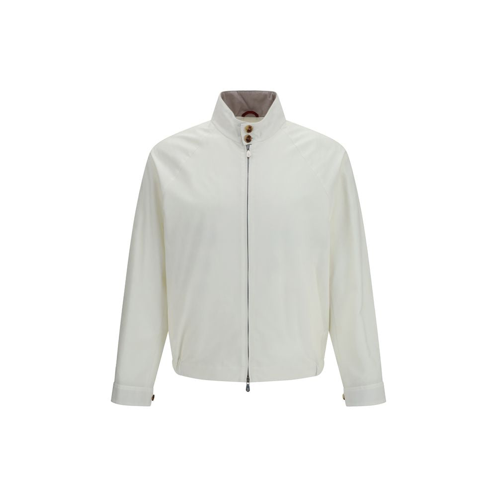 Brunello Cucinelli White Cotton Full-Length Jacket Brunello Cucinelli
