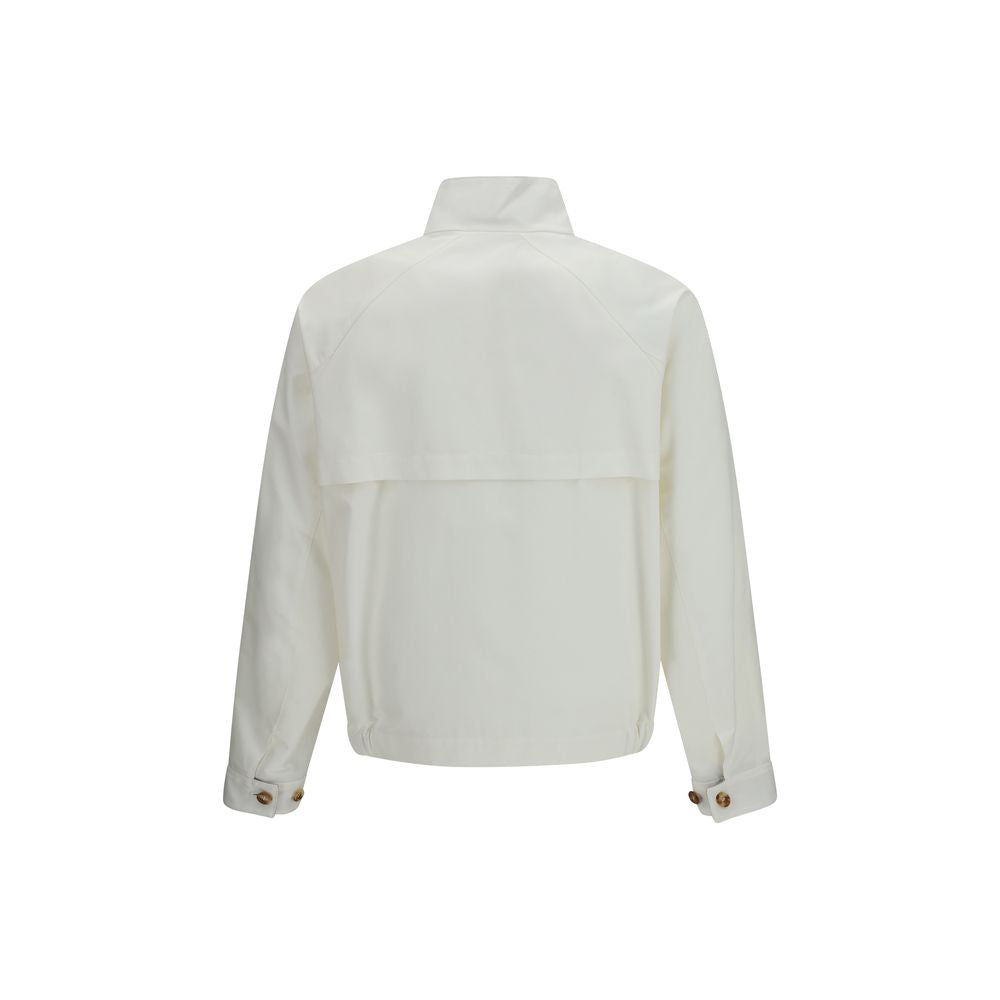 Brunello Cucinelli White Cotton Full-Length Jacket Brunello Cucinelli
