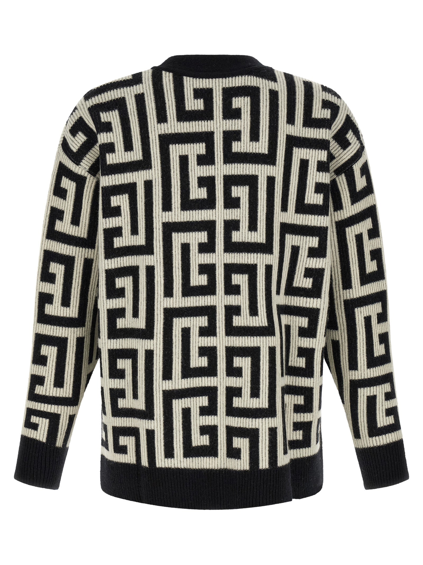 Balmain Bicolor Merino Wool Cardigan Balmain
