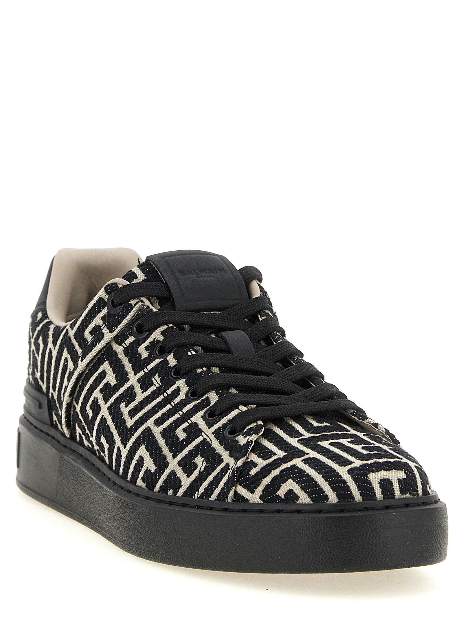 Balmain Bicolor Cotton Low Top Sneakers Balmain