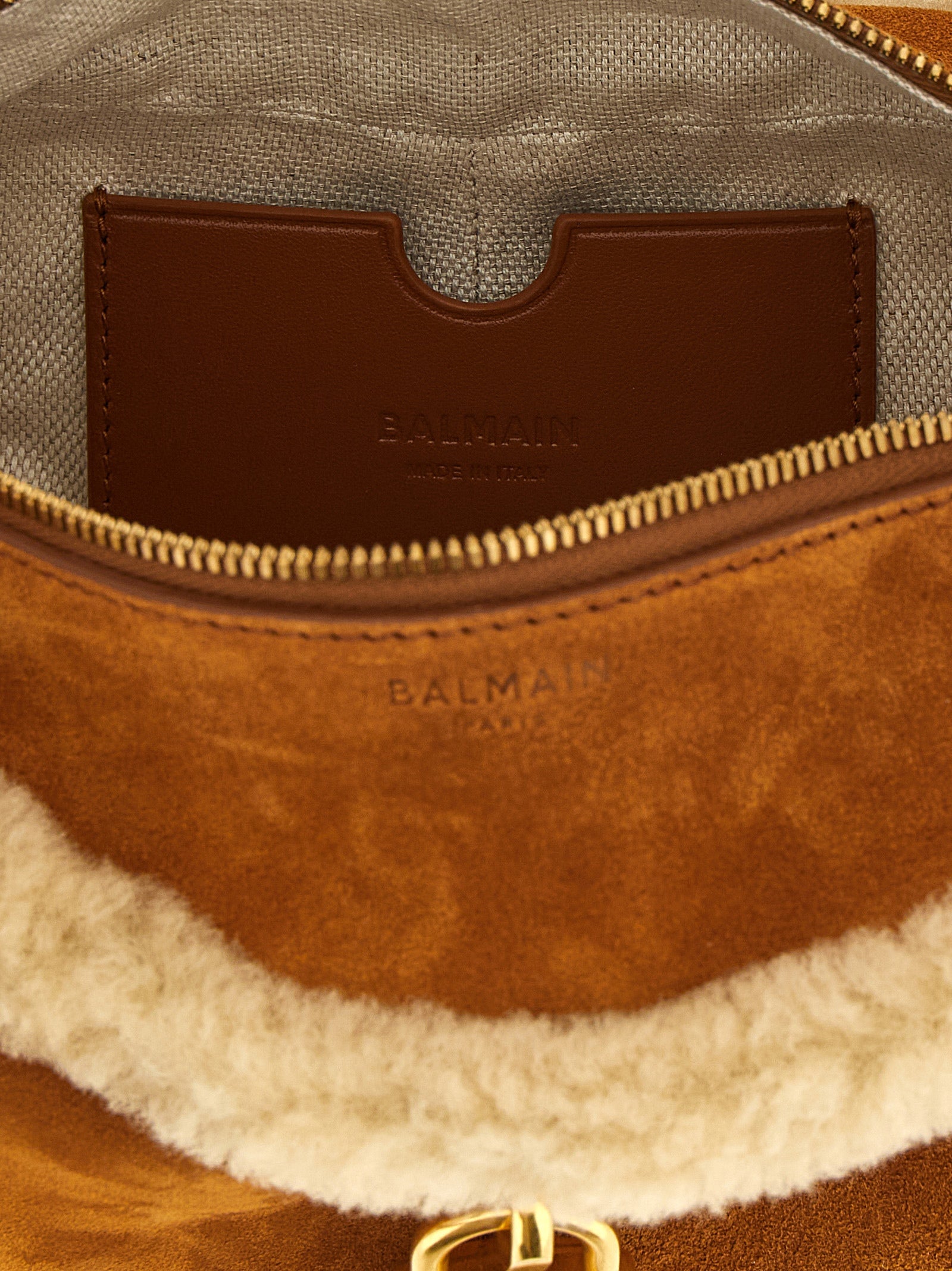 Balmain Brown Calfskin Shoulder Bag Balmain