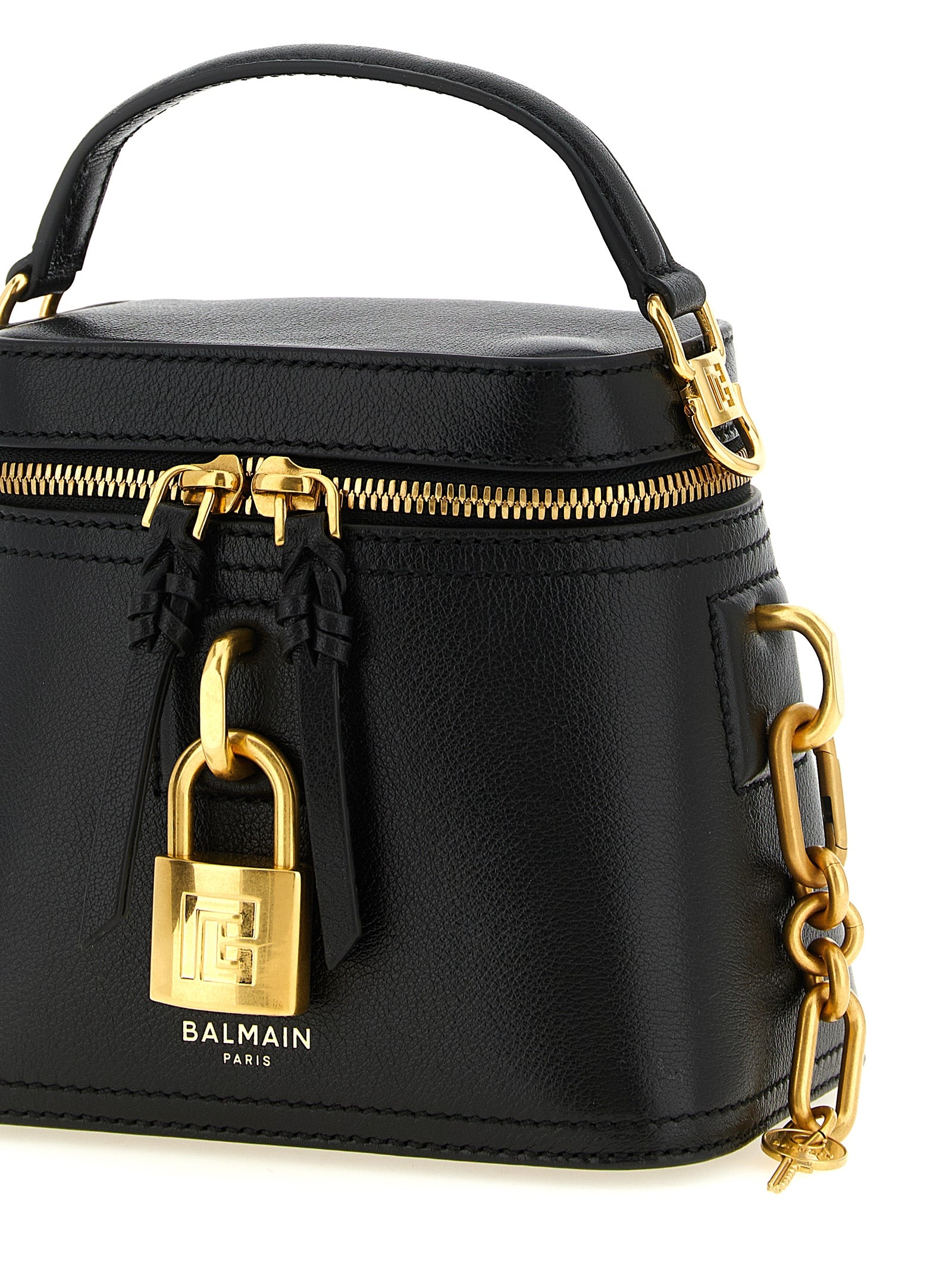 Balmain Black Buffalo Leather Handbag Balmain