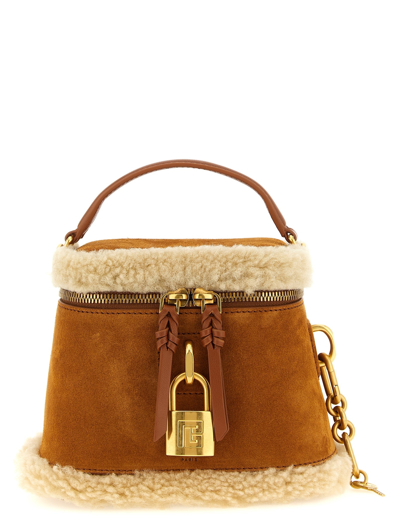 Balmain Brown Calfskin Handbag Balmain