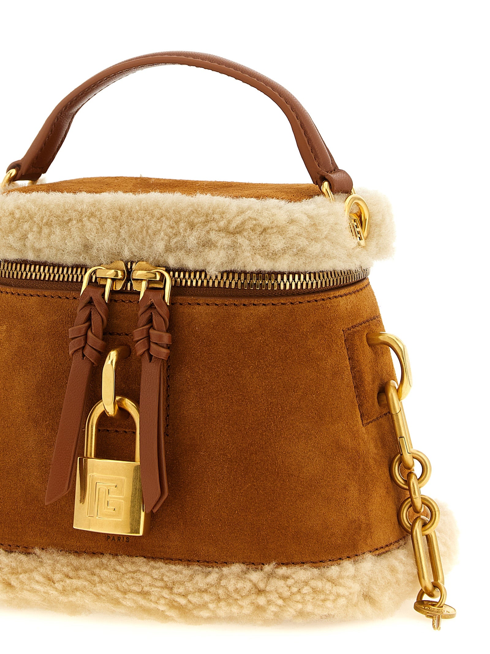 Balmain Brown Calfskin Handbag Balmain
