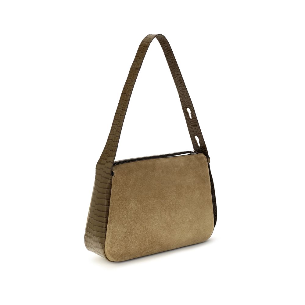 Tory Burch Beige Suede Leather Shoulder Bag Tory Burch